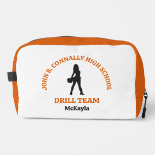 Orange High School Drill Team Dancer Personalised Dopp Kit