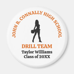 Orange High School Drill Team Dancer Personalised Magnet