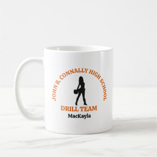 Orange High School Drill Team Dancer Personalized Coffee Mug