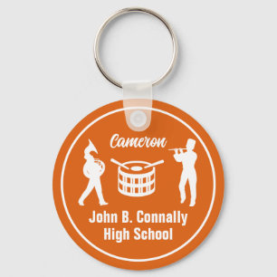 Orange High School Marching Band Personalized Key Ring