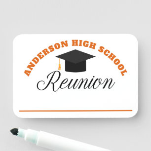 Orange High School Reunion Personalised Name Tag