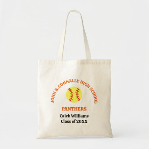 Orange High School Softball Team Personalised Tote Bag