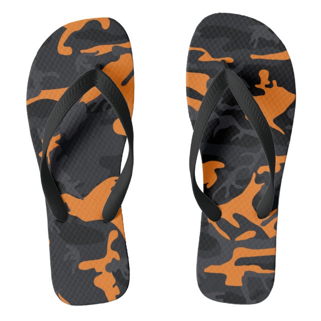 Orange Highlights Camo Thongs (Footbed)