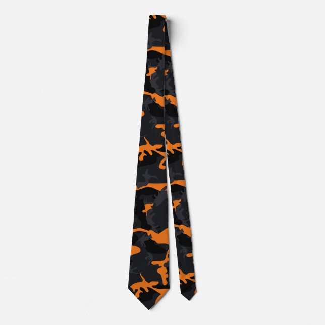 Orange Highlights Camo Tie (Front)