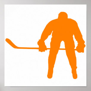 Orange Hockey Poster