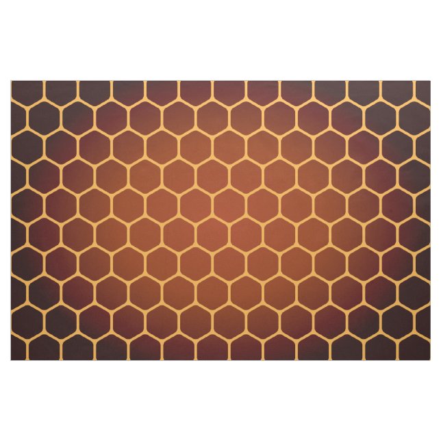 Orange honeycomb pattern fabric (Yard)