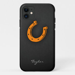 Orange Horseshoe iPhone 11 Case