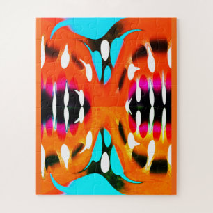 Orange hot space art jigsaw puzzle