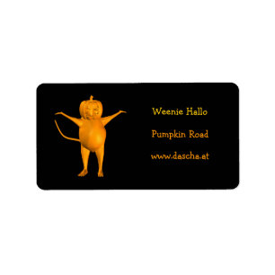 Orange House Mouse Label