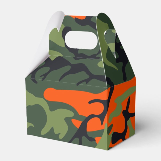 Orange Hunter Camo Favour Box (Front Side)