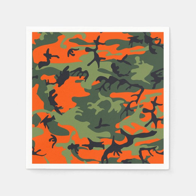 Orange Hunter Camo Napkin (Front)