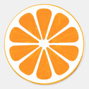 orange. hybrid. classic round sticker