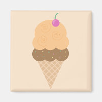 Orange Ice Cream Cone