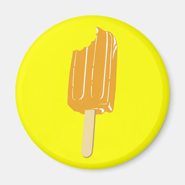 Orange Ice Cream on a Stick Magnet (Front)