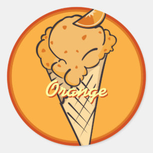 Orange Icecream Sticker