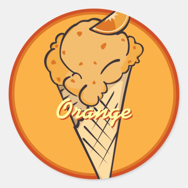 Orange Icecream Sticker (Front)