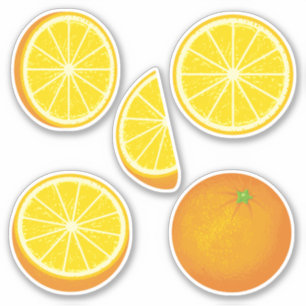 Orange Icon Set Stickers