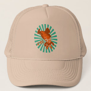 Orange Ika Trucker Hat
