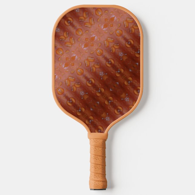 Orange Ikat 5 Pickleball Paddle (Front)