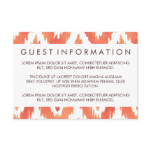 Orange Ikat Guest Information