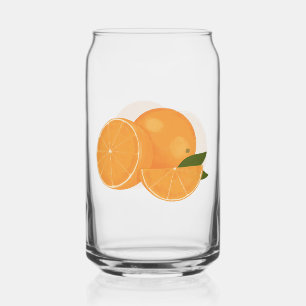 Orange illustration can glass