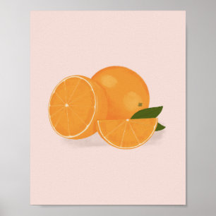 Orange illustration poster