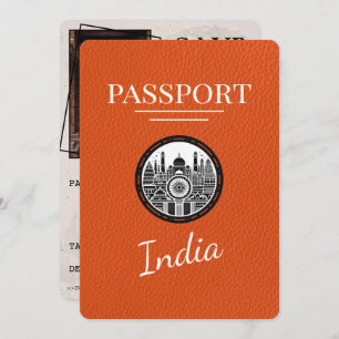 Orange India Passport Save The Date