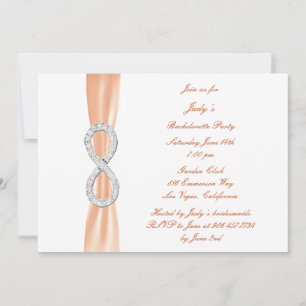 Orange Infinity Bachelorette Party Invitation