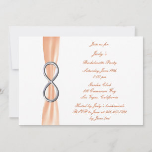 Orange Infinity Bachelorette Party Invitation