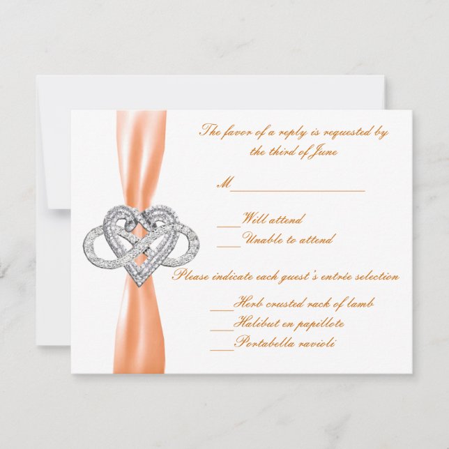 Orange Infinity Heart Response Card (Front)