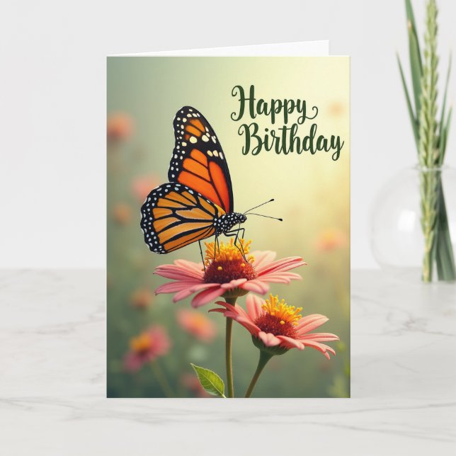 Orange Insect Birthday Card (Front)