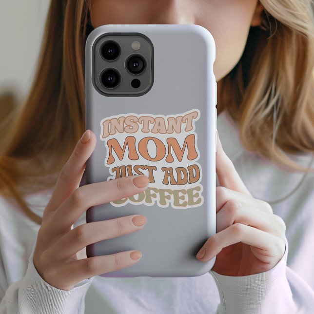 Orange Instant Mum Just Add Coffee Vinyl Sticker (Creator Uploaded)