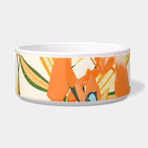 Orange irises: seamless floral pattern