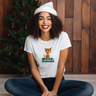 Orange ironic Cat Lovers Christmas wishes T-Shirt