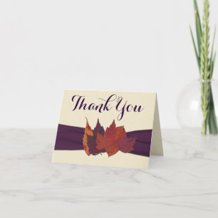 Orange, Ivory, Purple Thank You Note Card