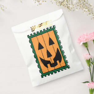 Orange Jack O' Lantern Halloween Pumpkin Favour Bag