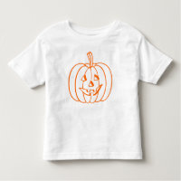 Orange Jack-O-Lantern Halloween Pumpkin Outline