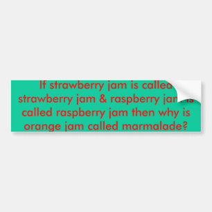 Orange Jam Bumper Sticker