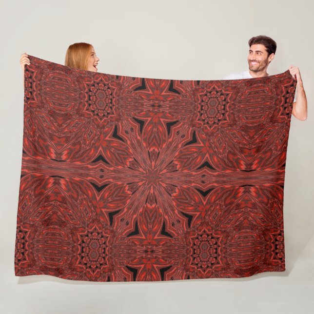 Orange Jasmine Fleece Blanket (In Situ)