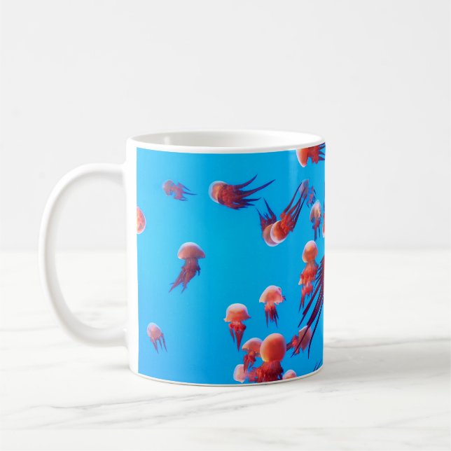 ORANGE JELLY FISH COFFEE MUG (Left)