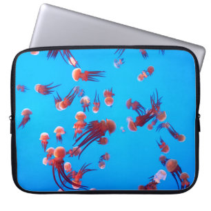 ORANGE JELLY FISH LAPTOP SLEEVE