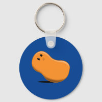 Orange Jellybean Keychain
