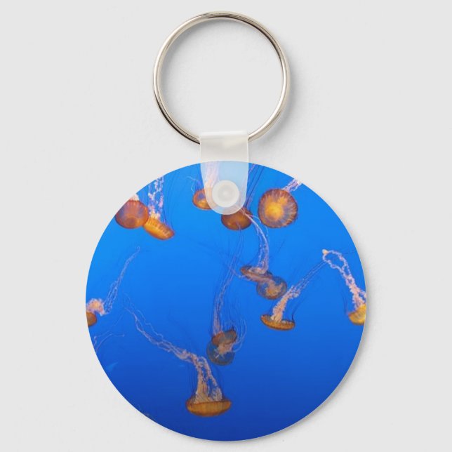 Orange Jellyfish Key Ring (Front)