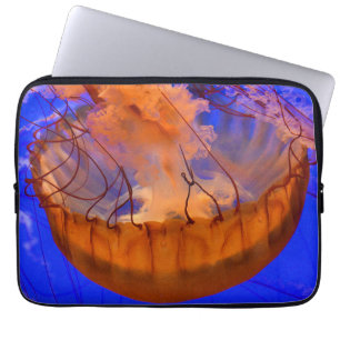 Orange Jellyfish Laptop Sleeve   Ocean Tech Case