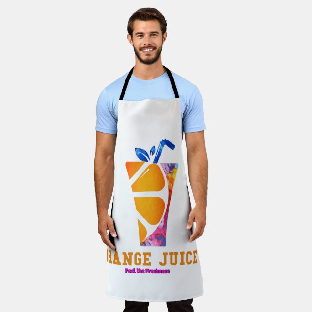 orange juice apron (Worn)