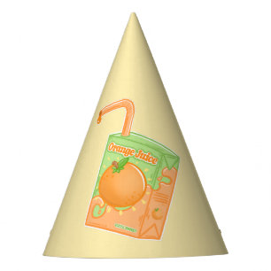 Orange Juice Box Birthday Party Hat