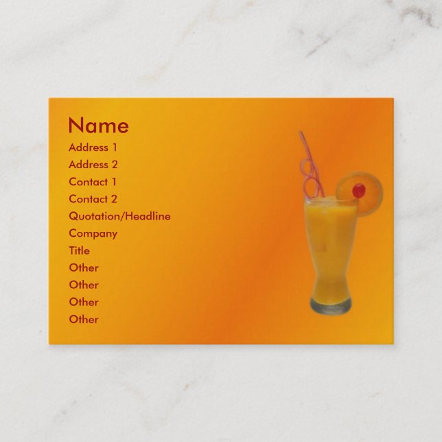 Orange Juice Business Card (Front)