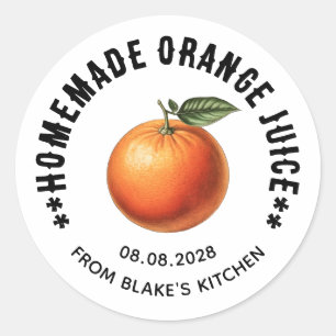 Orange Juice canning Label