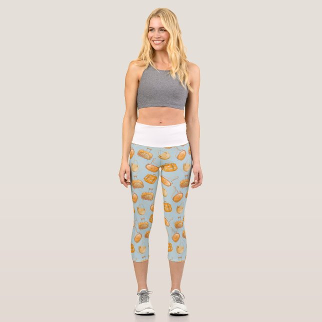 Orange Juice Capri Leggings (Front)