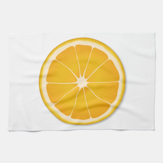 Orange Juice Citrus Splash Tea Towel (Horizontal)